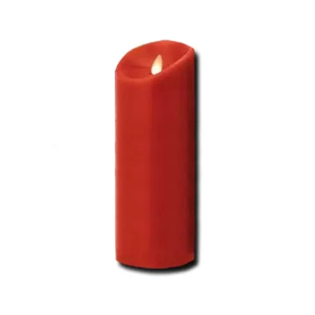 Candela grande rossa a led con fiamma movibile - Luminara