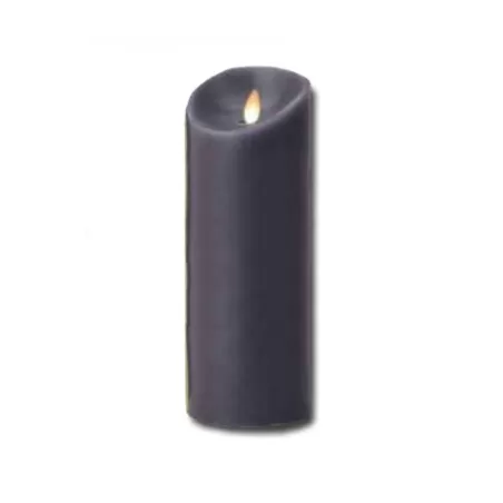 Candela grande cenere a led con fiamma movibile - Luminara