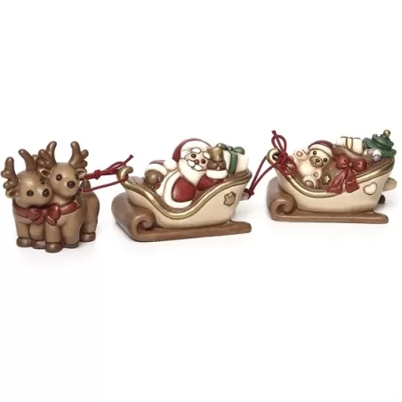 Slitta con Babbo Natale completa - Thun