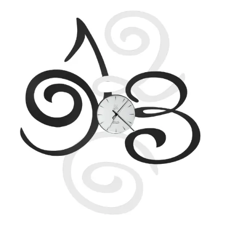 Orologio Filomena, Nero e bianco Neve - Arti e Mestieri