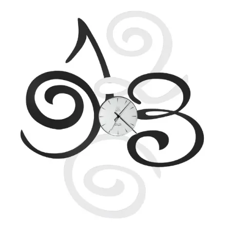 Orologio Filomena, Nero e bianco Neve - Arti e Mestieri