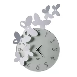 Orologio Butterfly Tondo, Alluminio - Arti e Mestieri