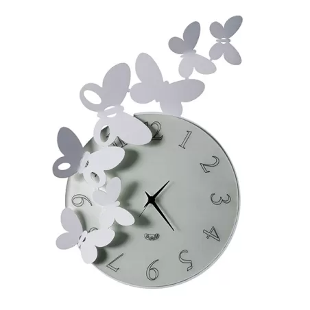 Orologio Butterfly Tondo, Alluminio - Arti e Mestieri