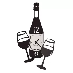 Orologio Cin Cin, Nero Goffrato - Arti e Mestieri