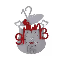 Orologio Chef, Alluminio e Rosso - Arti e Mestieri