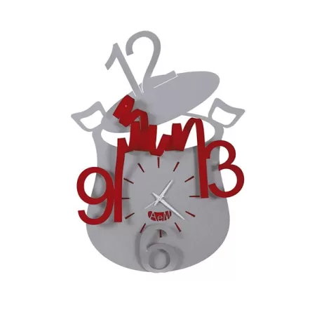 Orologio Chef, Alluminio e Rosso - Arti e Mestieri