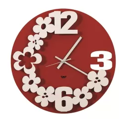 Orologio  Flower-Storm, Rosso - Arti e Mestieri