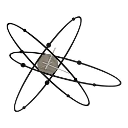Orologio Atomo New, Nero - Arti e Mestieri