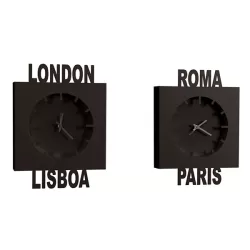 Orologio Con-Fusi, Nero - Arti e Mestieri