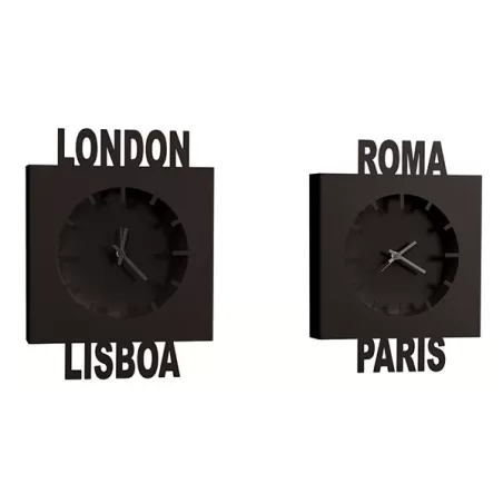 Orologio Con-Fusi, Nero - Arti e Mestieri