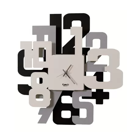 Orologio Big Sitter, Nero, Alluminio e Bianco - Arti e Mestieri