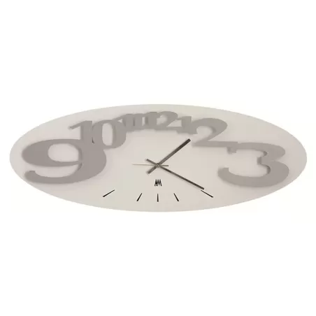 Orologio Corel Orizzontale, Alluminio e Bianco - Arti e Mestieri