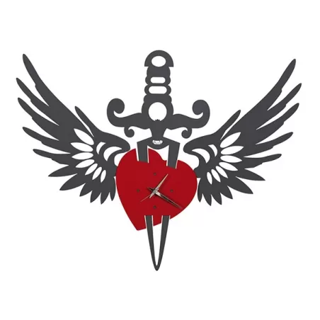 Orologio Cuore Trafitto Tatoo, Antracite - Arti e Mestieri