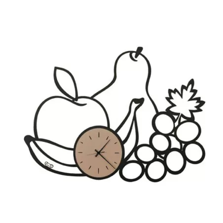 Orologio Natura Morta, Nero - Arti e Mestieri