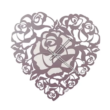 Orologio Cuore Rose, Lavanda - Arti e Mestieri