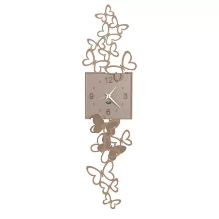 Orologio Butterfly  In Volo Pendolo, Beige - Arti e Mestieri