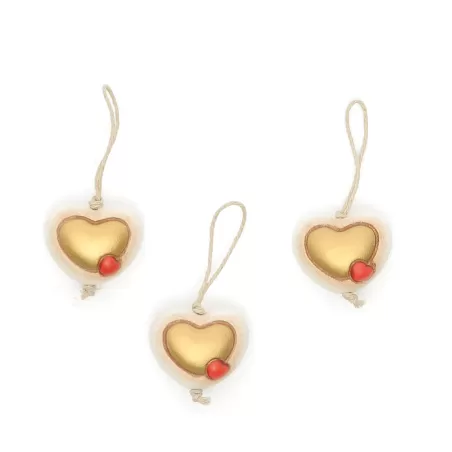 Confezione 3 charm chiudipacco cuore - Thun