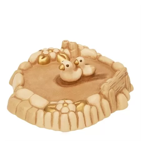 Laghetto con paperelle presepe classico, champagne - Thun