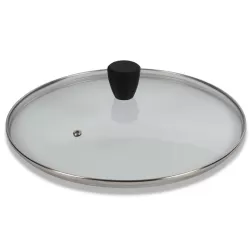 Coperchio vetro cm. 24 pomolo soft touch - Pentolpress