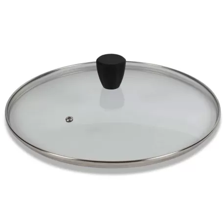 Coperchio vetro cm. 28 pomolo soft touch - Pentolpress