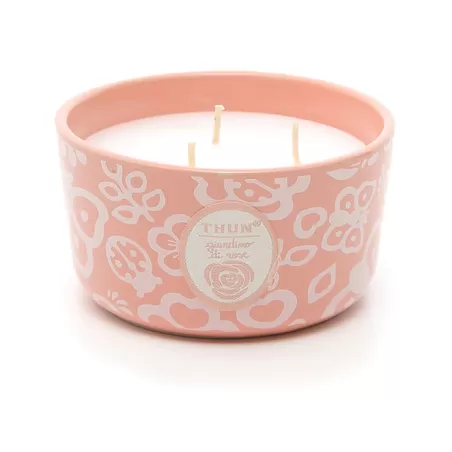 Candela in vasetto media "Giardino di Rose" - Thun