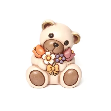 Teddy con mazzo di fiori - Thun