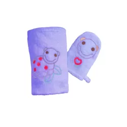 Confezione bagnetto Lalla girl (telo bagnetto, guanto in spugna) - Thun