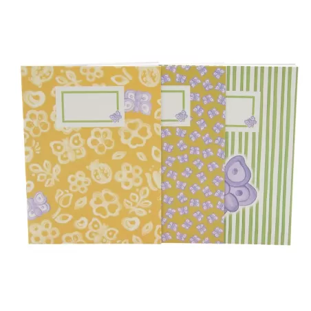 Set 3 notebook A6 allover butterfly - Thun