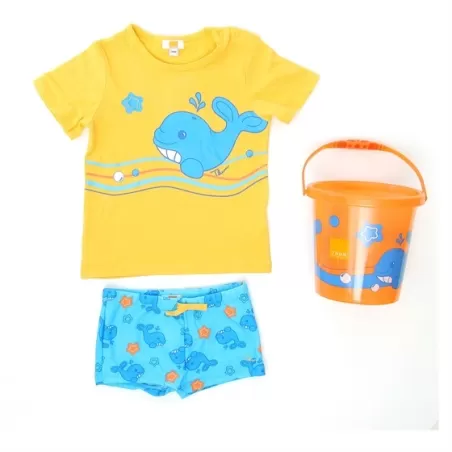 Set spiaggia boy (T-shirt + costume boxer + secchiello) - Thun
