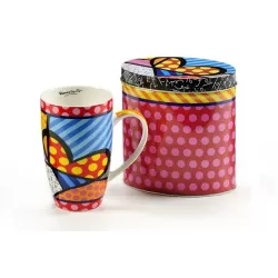 Boccale in scatola di latta "Heart" - Romero Britto