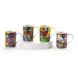 Set  4 boccali - Romero Britto