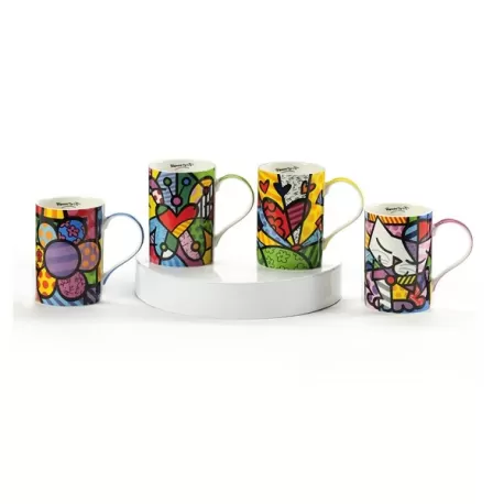 Set  4 boccali - Romero Britto
