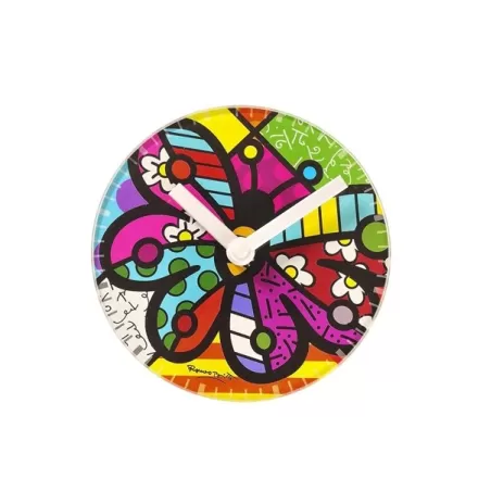 Orologio da tavolo rotondo "Butterfly" - Romero Britto