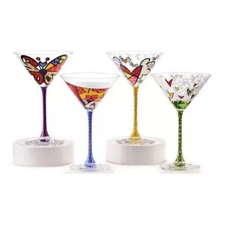 Bicchiere Martini 4 pezzi - Romero Britto