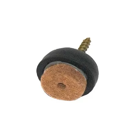 Piedino molleggiato antirumore Mm. 36, Nero con feltro antigraffio - C.A.L.F.