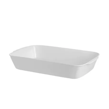 Anghiari, Teglia rettangolare stondata Cm. 30x24 - La Porcellana Bianca