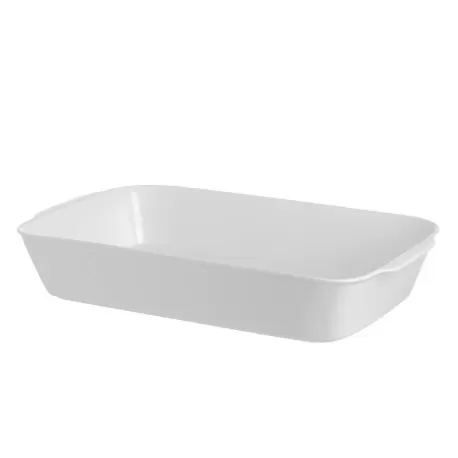 Anghiari, Teglia rettangolare stondata Cm. 31x19 - La Porcellana Bianca