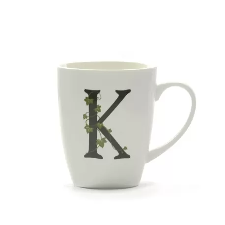 Atupertu, Mug lettera 'k' Ml. 380 - La Porcellana Bianca