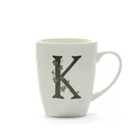 Atupertu, Mug lettera 'k' Ml. 380 - La Porcellana Bianca