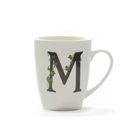 Atupertu, Mug lettera 'm' Ml. 380 - La Porcellana Bianca