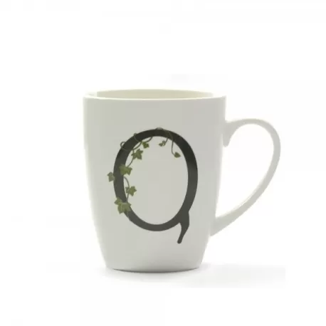 Atupertu, Mug lettera 'q' Ml. 380 - La Porcellana Bianca
