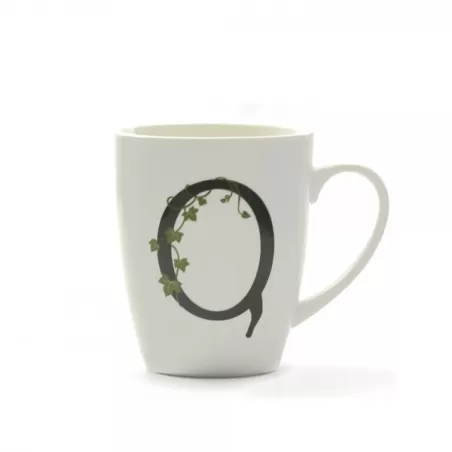 Atupertu, Mug lettera 'q' Ml. 380 - La Porcellana Bianca
