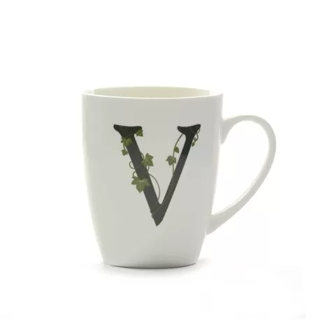 Atupertu, Mug lettera 'v' Ml. 380 - La Porcellana Bianca