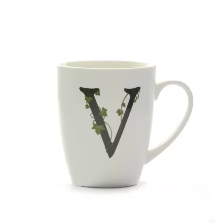 Atupertu, Mug lettera 'v' Ml. 380 - La Porcellana Bianca