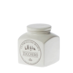 Conserva, Barattolo ceramica Lt. 0,5 zucchero - La Porcellana Bianca