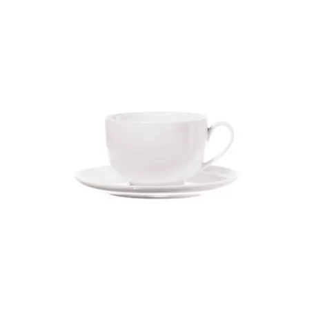 Corte, Tazza jumbo con piatto Ml. 450 - La Porcellana Bianca