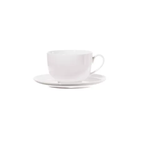 Corte, Tazza jumbo con piatto Ml. 450 - La Porcellana Bianca