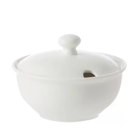 Corte, Zuccheriera con coperchio Ml. 90 - La Porcellana Bianca