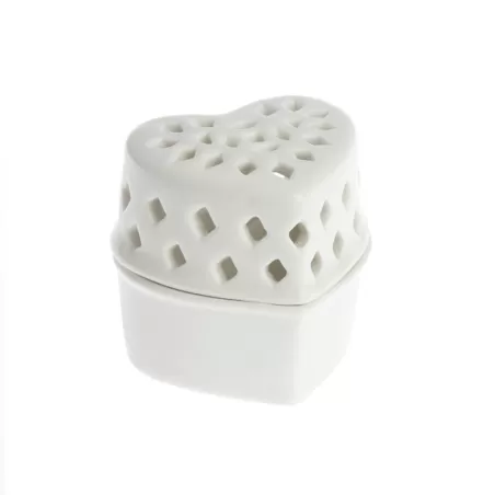 Firenze, Cuoricino traforato Cm. 5 - La Porcellana Bianca