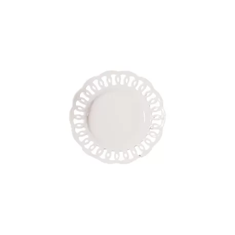 Firenze, Piattino traforato Cm. 10 - La Porcellana Bianca